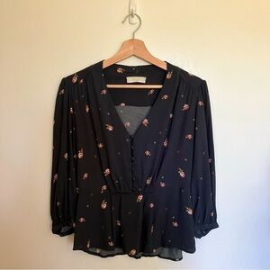 Elodie Grey Floral Blouse